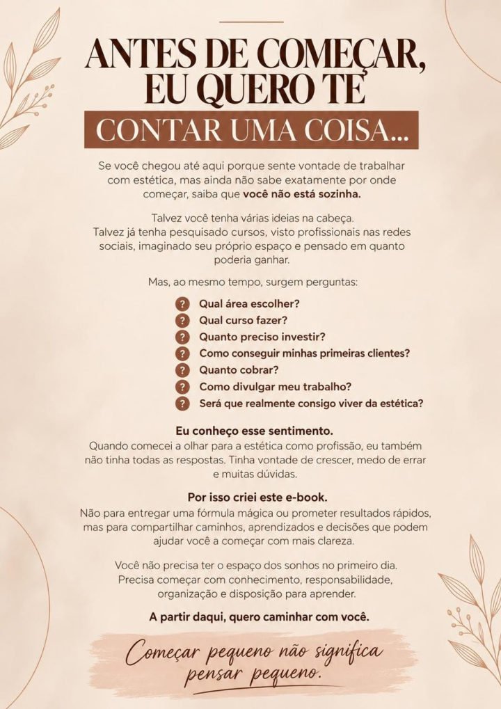 Página: Antes de começar, eu quero te contar uma coisa