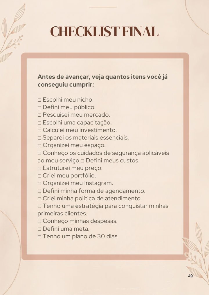 Página: Checklist final