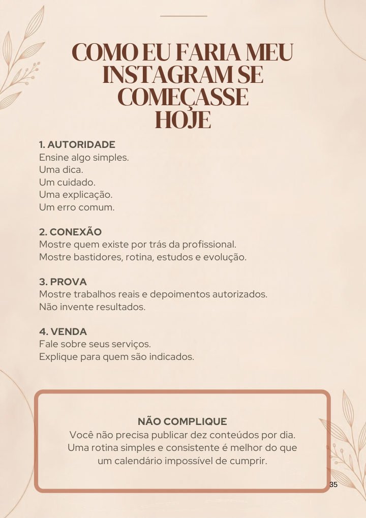 Página: Como eu faria meu Instagram se começasse hoje